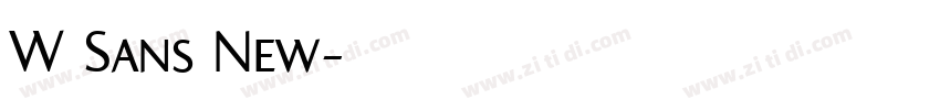 W Sans New字体转换 W Sans New字体转换